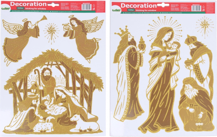 Διακόσμηση παραθύρου Φάτνη 41 × 29 cm Χριστούγεννα