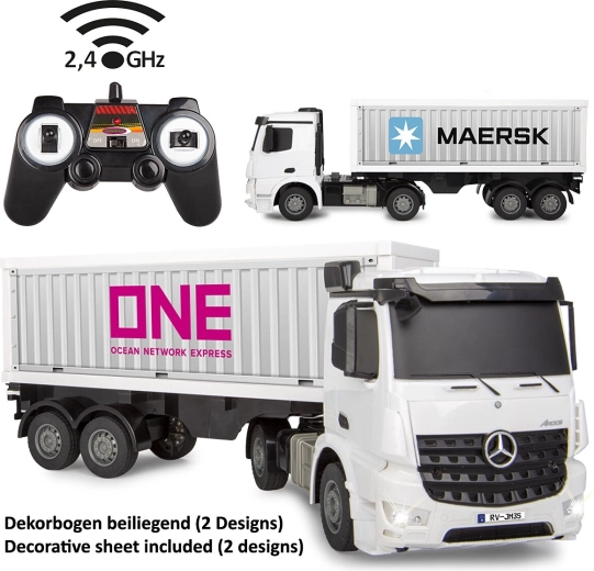 Τηλεκατευθυνόμενο φορτηγό κοντέινερ Mercedes-Benz Arocs 1:26 με χειρισμό 2,4 GHz
