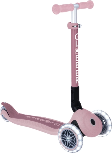 Παιδικό αναδιπλούμενο πατίνι Globber Junior Lights Ecologic – berry
