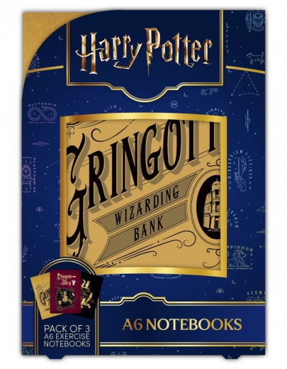 Σετ ριγέ σημειωματαρίων A6 Harry Potter Magical Locations