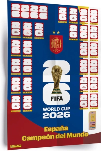 Panini FIFA World Cup 2026 αφίσα με αυτοκόλλητα (Winner Poster Set)