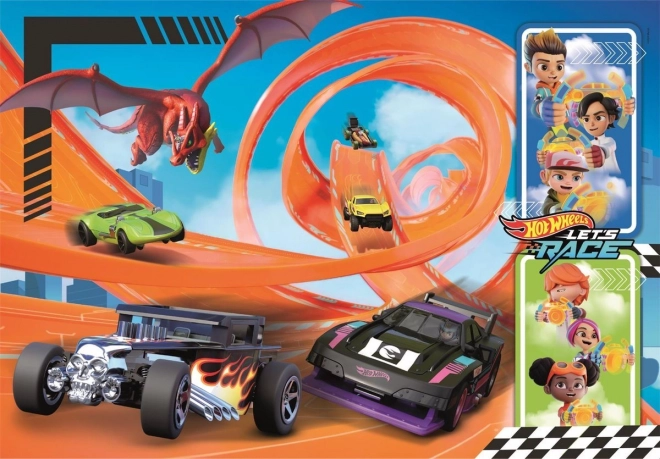 Παζλ Hot Wheels 104 κομμάτια Super Kolor