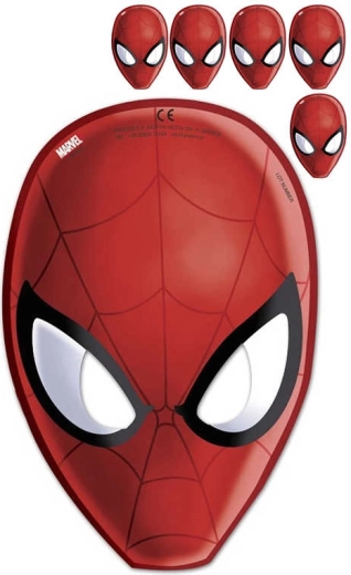 Αποκριάτικη μάσκα Spider-Man 23 cm, σετ 6 τεμ.