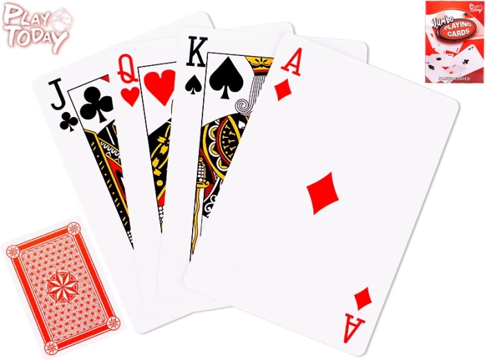 Τραπουλόχαρτα jumbo PLAY TODAY – extra μεγάλα 17 cm