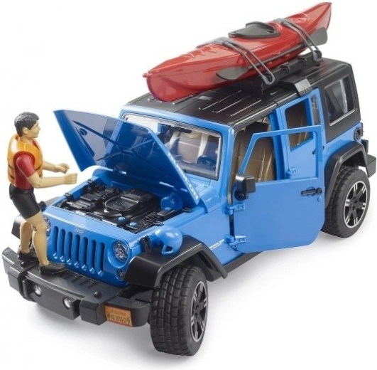 Bruder Jeep Wrangler Rubicon με καγιάκ και φιγούρα 1:16
