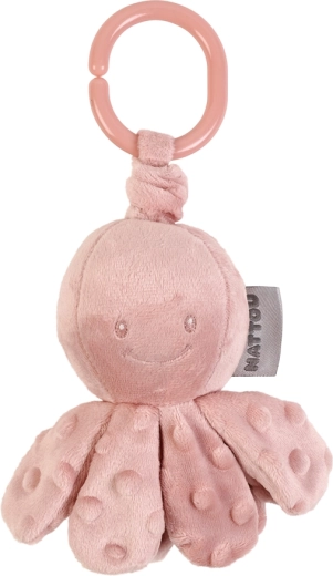 Nattou δονητικό χταποδάκι σε κρίκο C Lapidou dusty pink 20 cm