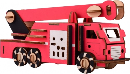Ξύλινο 3D παζλ πυροσβεστικό όχημα WOODCRAFT