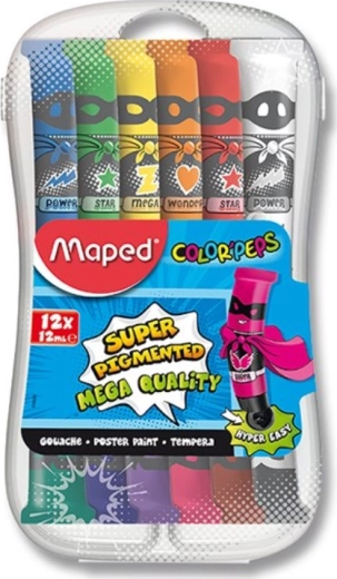 Τέμπερες σε σωληνάρια 12×12 ml σε πλαστικό κουτί MAPED