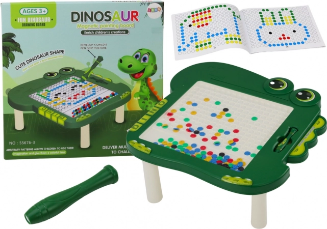 Μαγνητικός πίνακας για παιδιά Dino σε πράσινο χρώμα