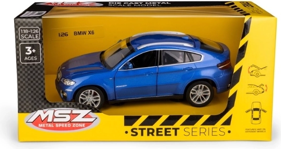 Μοντέλο αυτοκινήτου MSZ BMW X6 σε κλίμακα 1:26, μπλε