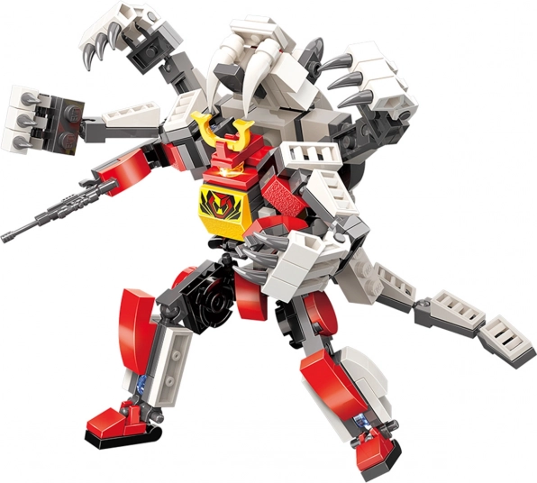 Qman Mecha Corps Flash Warrior 2v1 κατασκευαστικό σετ ρομπότ και τίγρης