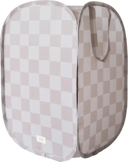 3 Sprouts πτυσσόμενο καλάθι αποθήκευσης recycled checkerboard beige - 1 τεμάχιο