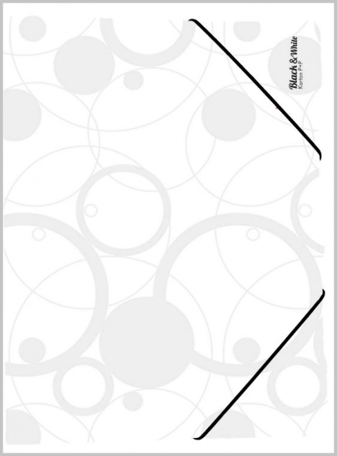 Φάκελος με λάστιχο A4 Black and White – λευκός