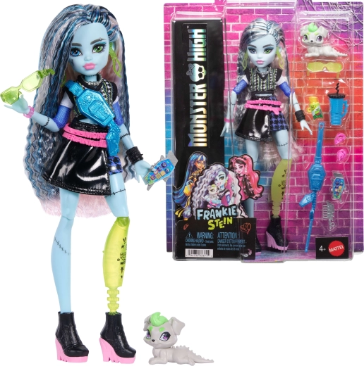 Monster High Frankie Stein κούκλα 26 cm με αξεσουάρ και κατοικίδιο