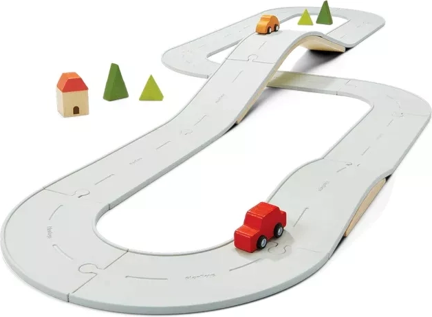 PlanToys σετ διπλής όψης δρόμος και ράγες