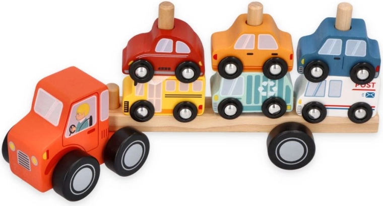 Adam Toys μεγάλη νταλίκα-ρυμουλκό με αυτοκινητάκια