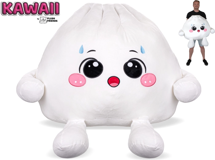 Plush Friends Kawaii έκπληκτο λούτρινο bao νταμπλινγκ 60 cm