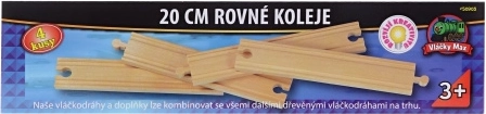 Vláčky Max ίσιες ράγες 20 cm - 4 τεμ.