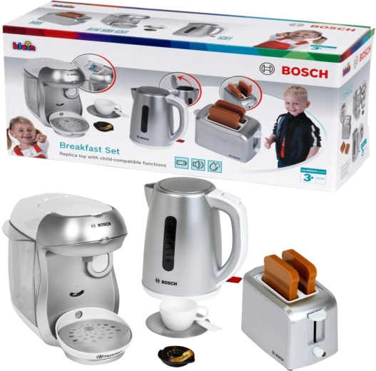 Σετ πρωινού BOSCH mini – παιδική καφετιέρα, φρυγανιέρα και βραστήρας με ήχους 3+