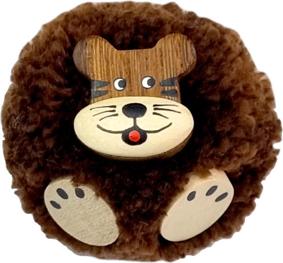 2Kids Toys Ξύλινος μαγνήτης Τίγρης με πομ-πομ