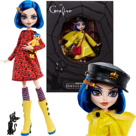 Συλλεκτική κούκλα Monster High Skullector CORALINE Jones 27 cm με αξεσουάρ