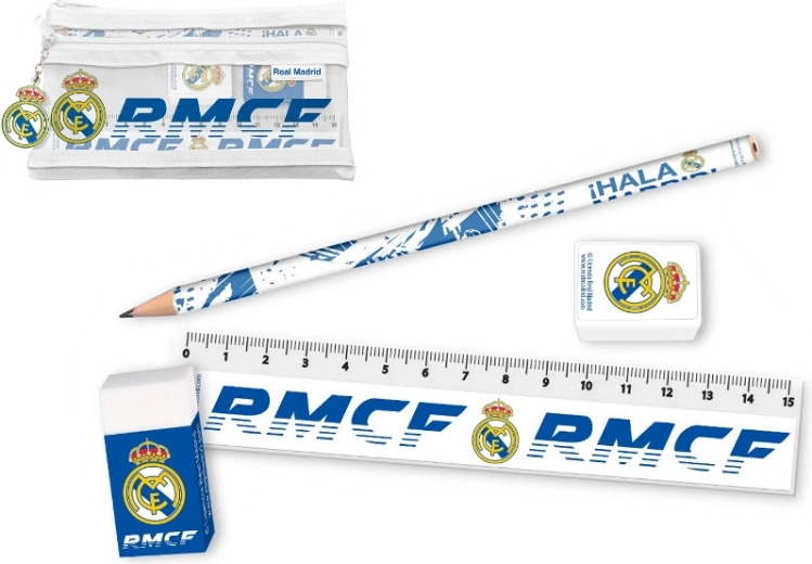 Σετ γραφικής ύλης σε θήκη Real Madrid (5 τεμάχια)