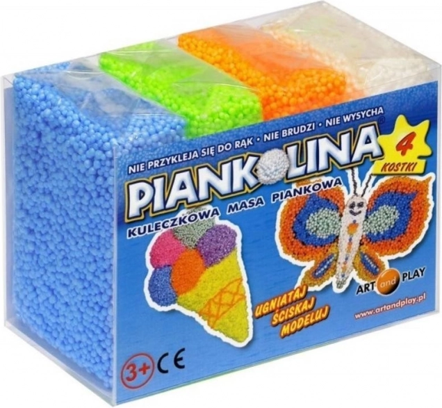 Piankolina δημιουργική αφρώδης μάζα – 4 κύβοι, μπλε