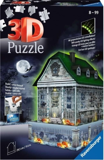 Ravensburger 3D παζλ Στοιχειωμένο Σπίτι με εφέ που φωσφορίζει στο σκοτάδι 216 κομμάτια