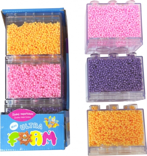 Πλαστελίνη Ultra Foam MINI 3 συσκευασίες - ροζ, μωβ, πορτοκαλί