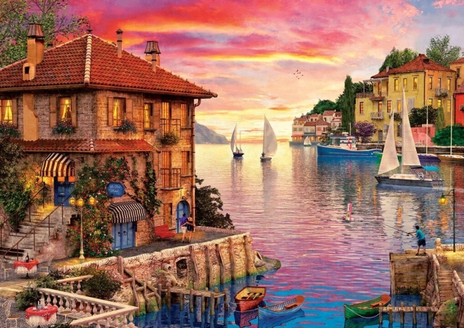 Παζλ ART PUZZLE μεσογειακό λιμάνι 1500 κομμάτια