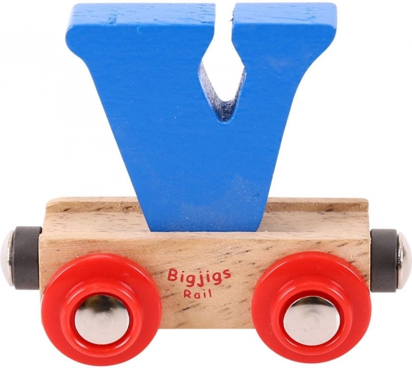 Ξύλινο βαγονάκι με το γράμμα V – BIGJIGS Rail
