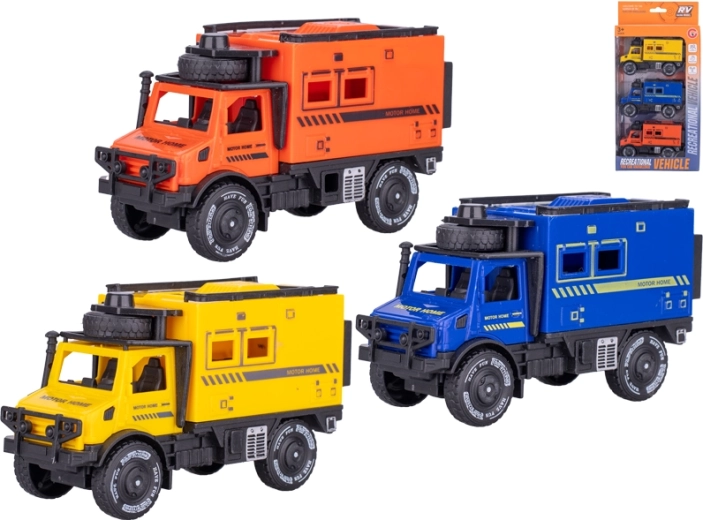 Σετ τριών off-road αυτοκινητάκια με μηχανισμό αδράνειας 11,5 cm