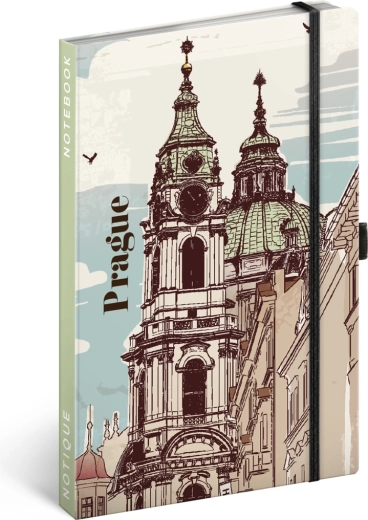 Σημειωματάριο Praha με γραμμές 13 × 21 cm