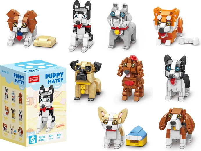 Puppy Matey μίνι σετ κατασκευής χαριτωμένα σκυλάκια (9 παραλλαγές) - 1 τεμάχιο