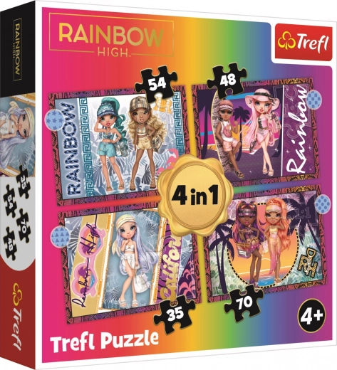 Παζλ 4 σε 1 Μοντέρνες κούκλες Rainbow High