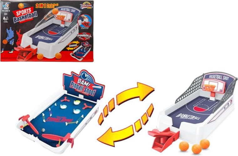 Επιτραπέζιο παιχνίδι δεξιοτήτων 2σε1 pinball και μπάσκετ
