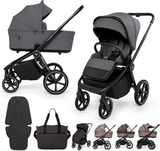 Συνδυαστικό καρότσι 2 σε 1 Muuvo Fold Iron Graphite