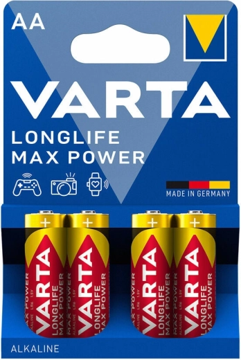 Αλκαλικές μπαταρίες Varta Longlife Max Power AA, 4 τεμ.