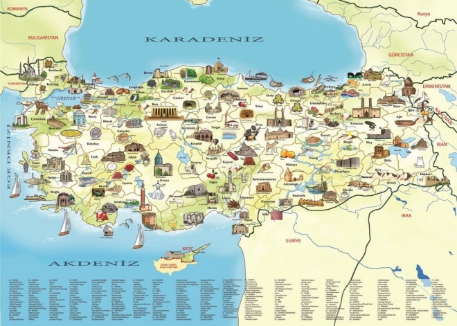 Παζλ Τουρκία: Πολιτιστικός χάρτης 260 κομμάτια
