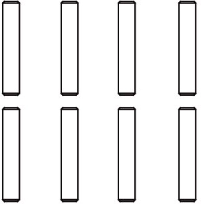 Σετ πινών 2 × 10 V8 για τα Voltage, Major, Tiger, Hoolk, Infect και Ripper