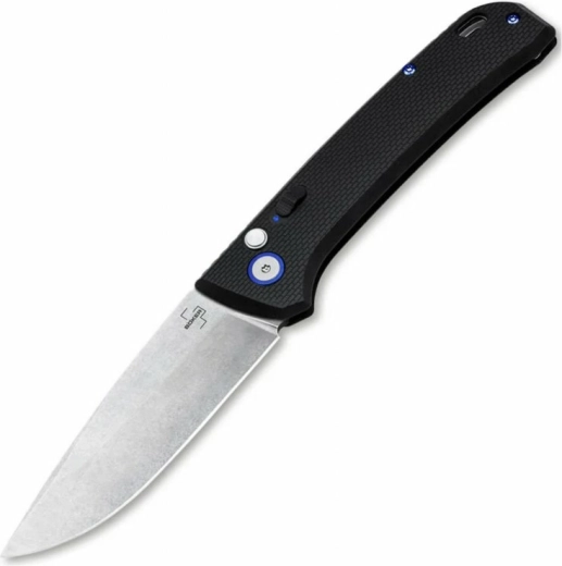 Böker Plus FRND Silver αυτόματο πτυσσόμενο μαχαίρι τσέπης 8,5 cm, stonewash, μαύρο, Grivory