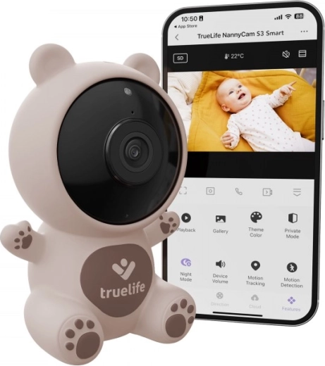 Έξυπνη βιντεοενδοεπικοινωνία μωρού TrueLife NannyCam S3 Smart με Full HD και νυχτερινή όραση