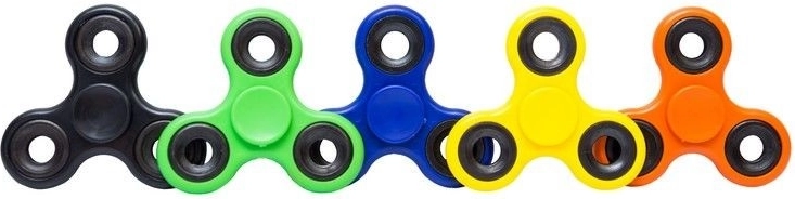 Fidget spinner τριών βραχιόνων 7,5 cm, μίξη χρωμάτων - 1 τεμάχιο