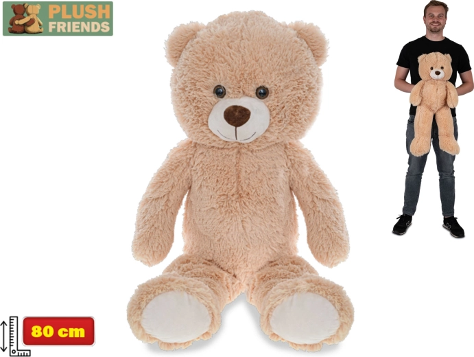 Λούτρινο αρκουδάκι Plush Friends 80 cm – ανοιχτό καφέ