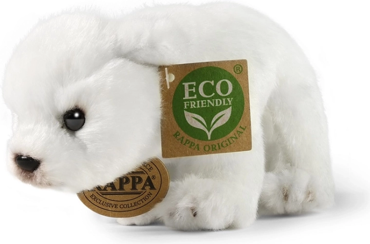 Rappa Λούτρινη πολική αρκούδα σε όρθια στάση 19 cm, Eco-friendly