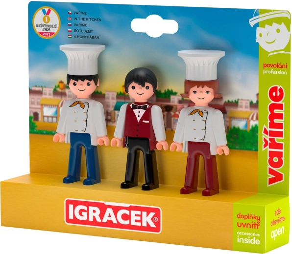 Efko Igráček trio Μαγειρεύουμε – σετ 3 αρθρωτών φιγούρων με αξεσουάρ