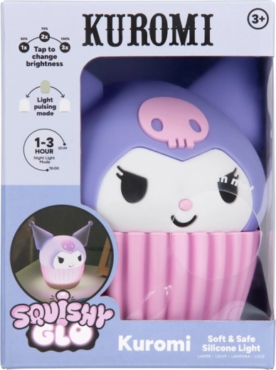 Νυχτερινό φωτάκι Kuromi SquishyGlo από σιλικόνη