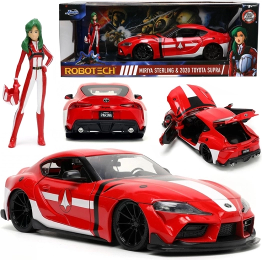 Μεταλλικό μοντέλο ROBOTECH: Miriya Sterling & Toyota Supra 2020 1:24 με φιγούρα