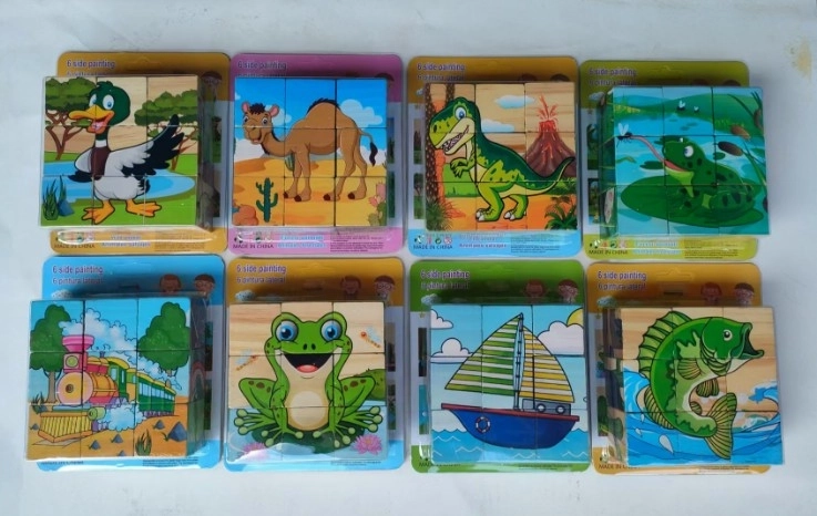 Ξύλινοι κύβοι με εικόνες 10x10 cm
