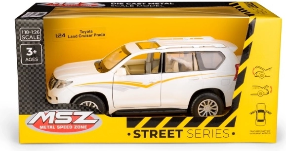 MSZ Toyota Land Cruiser Prado λευκό μοντέλο αυτοκινήτου σε κλίμακα 1:24